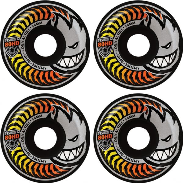 Spitfire 80HD Fade Black Conical 54MM Wheels (Set of 4)