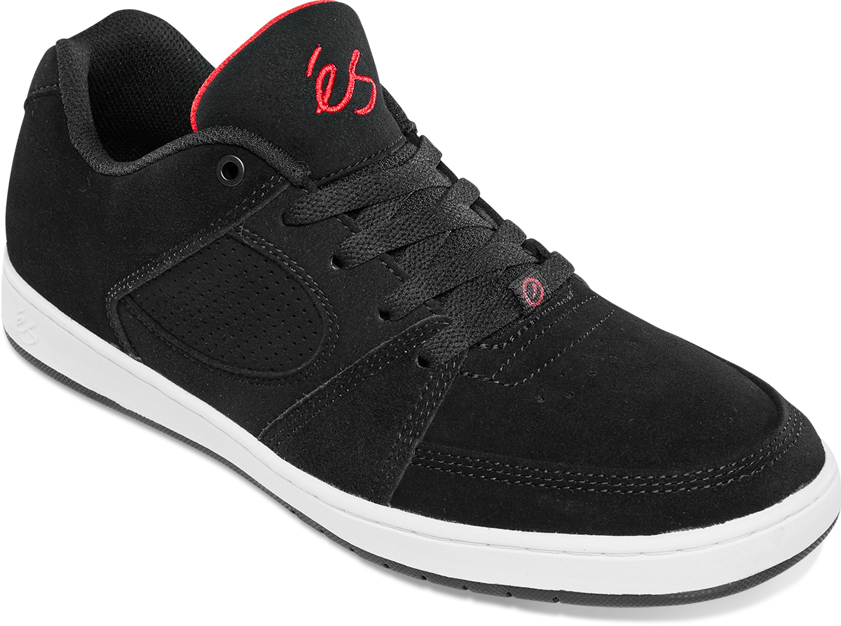 eS Accel Slim Shoes (Black/Black/Red)