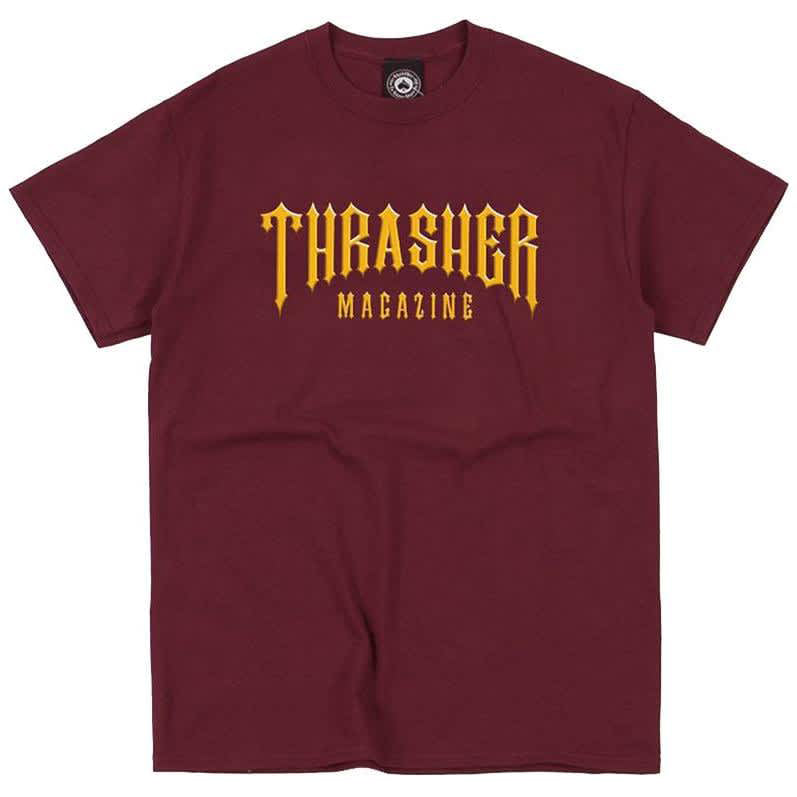 THRASHER LOW LOW LOGO MAROON SS