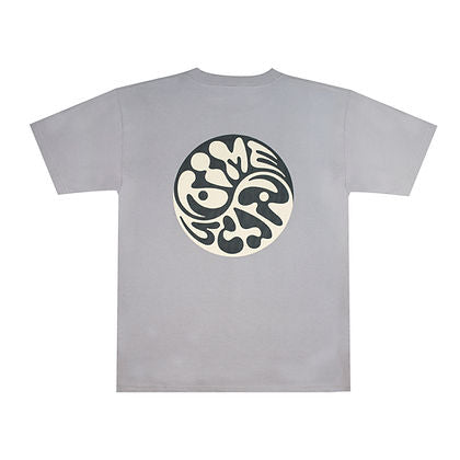 Time Scan Yin Yang Grey T-Shirt (Size Large)