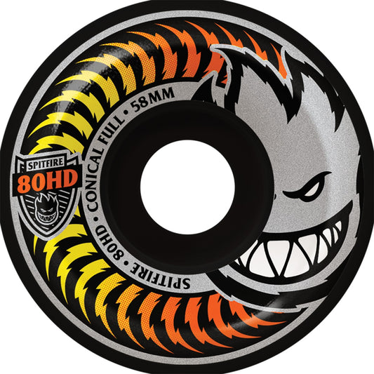 Spitfire 80HD Fade Black Conical 58MM Wheels (Set of 4)