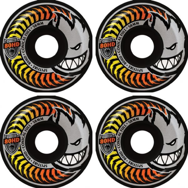 Spitfire 80HD Fade Black Conical 58MM Wheels (Set of 4)