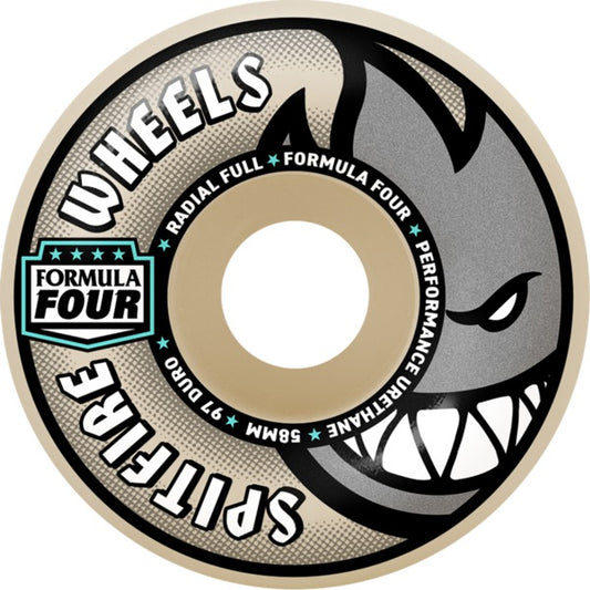 Spitfire Formula Four Radial Full 58MM 97D Wheels (Set of 4)