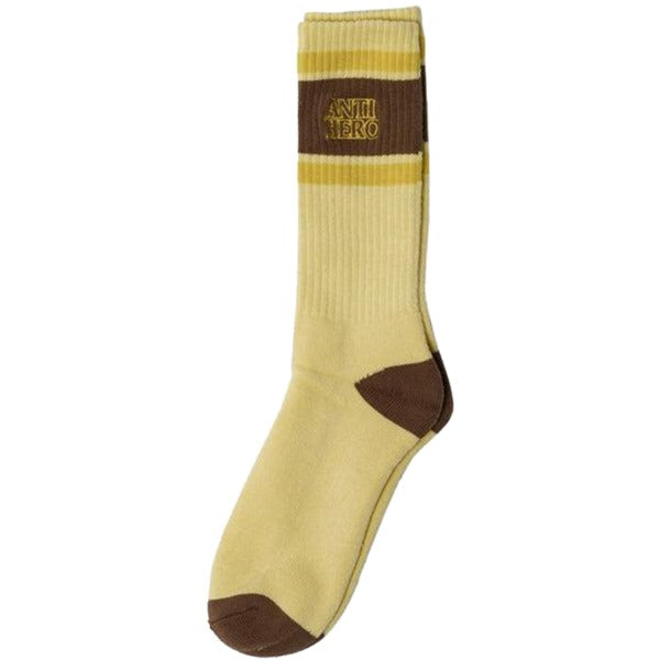 ANTI-HERO BLACK HERO OUTLINE SOCKS CREAM/BROWN