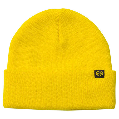 Krooked Bean Eyes Clip Cuff Beanie Yellow/Black