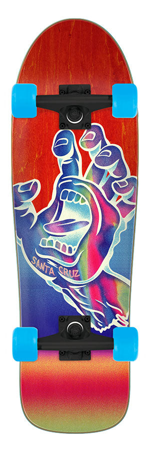 Iridescent Hand 9.7in x 31.7in Shaped Cruzer Cruzer Santa Cruz