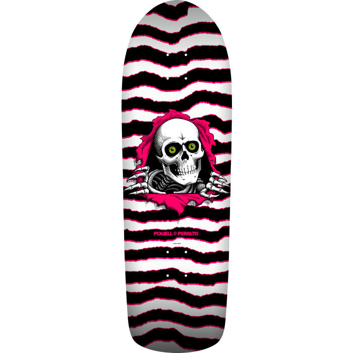 Powell Old School Ripper White/Pink Reissue Deck 9.89 X 31.32