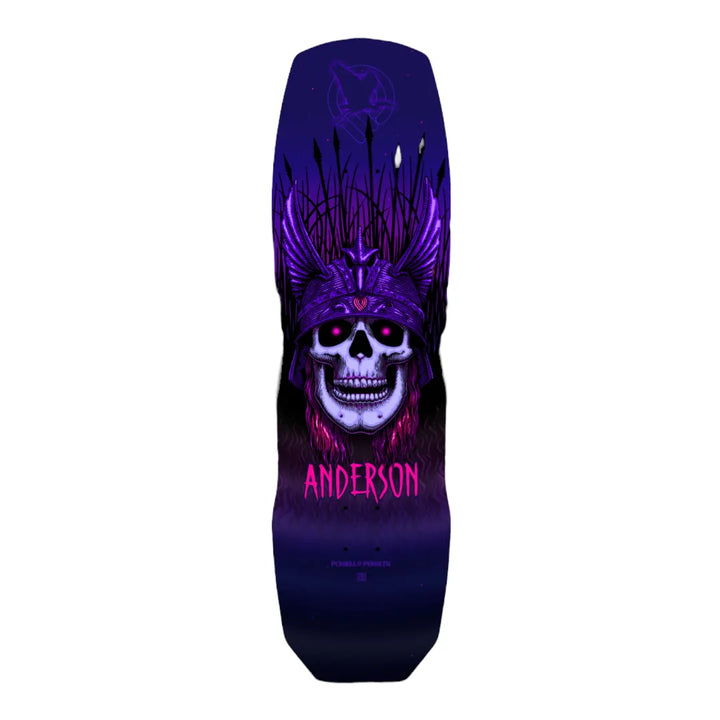 POWELL ANDY ANDERSON HERON SKULL PRO 7-PLY PURPLE DECK 8.45