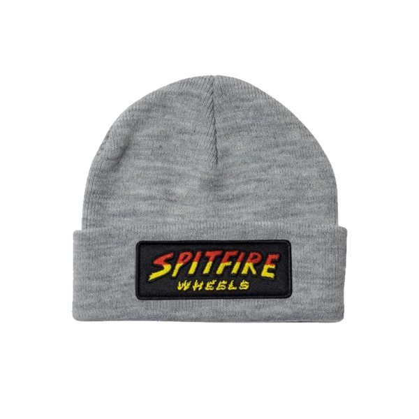 Spitfire Hell Hound Script Cuff Beanie Heather Grey