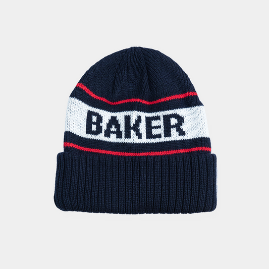 Baker Stripe Beanie Navy