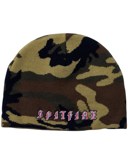 Spitfire Old E Skully Beanie Camo