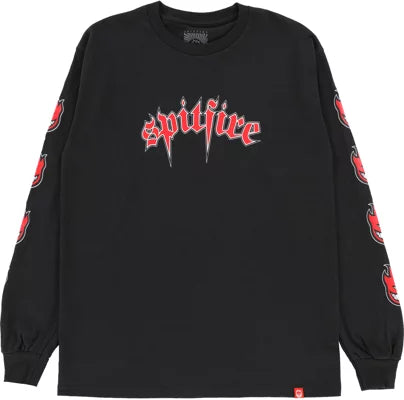 Spitfire Venom Bighead Fill Sleeve Black/Red/White LS Long Sleeve Shirt