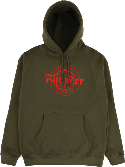 Thunder Worldwide Army Green/Red Hoodie